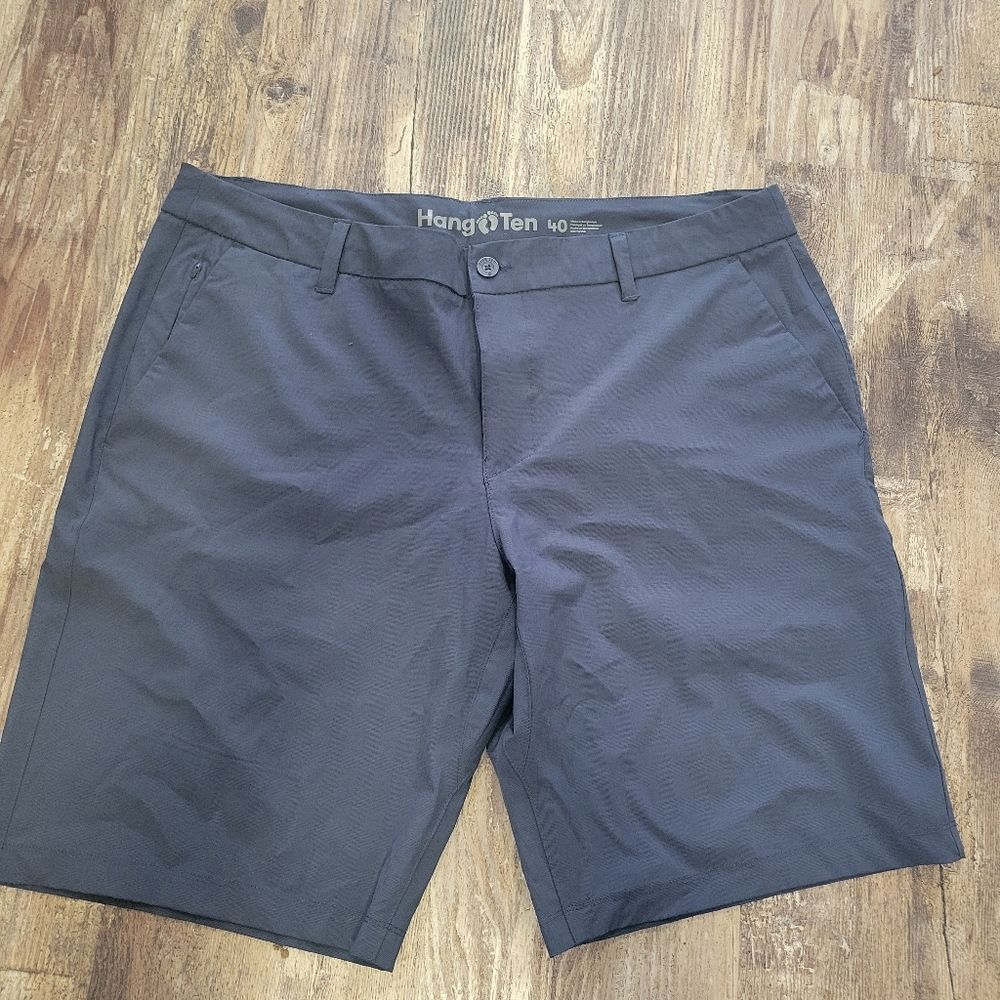 Hang Ten Navy Blue Flat Front Men's Shorts Size 40